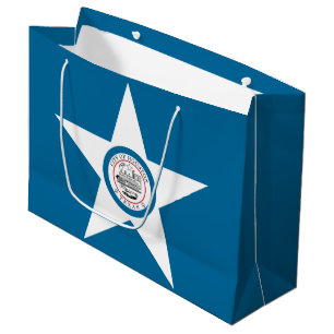 Flagge der Stadt Houston, Texas Große Geschenktasc Geschenktüte