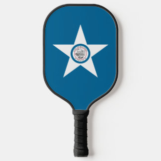 Flagge der Stadt Houston, Texas Pickleball Schläger