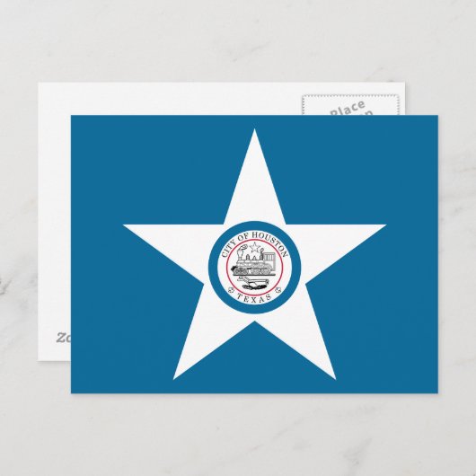 Flagge der Stadt Houston, Texas Postcard Postkarte (Vorne/Hinten)