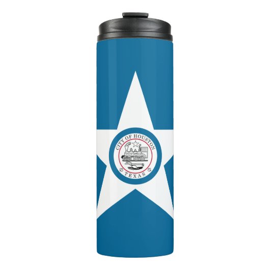 Flagge der Stadt Houston, Texas Thermal Tumbler Thermosbecher (Vorderseite)