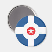 Flagge der Stadt Indianapolis Magnet (Vorderseite/Rückseite)