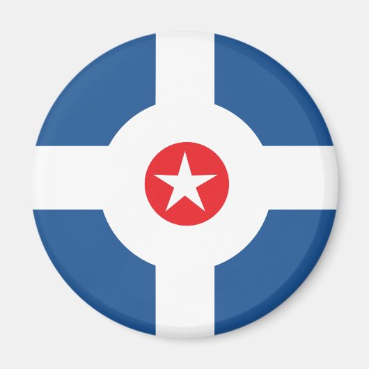 Flagge der Stadt Indianapolis Magnet (Vorne)