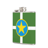 Flagge der Stadt Jackson, Mississippi Hip Flask Flachmann (Links)
