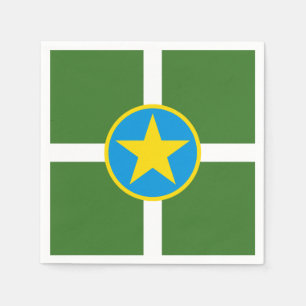 Flagge der Stadt Jackson, Mississippi Napkins Serviette