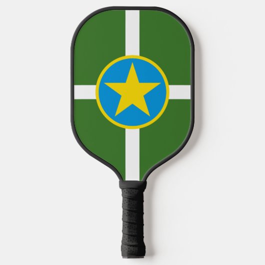 Flagge der Stadt Jackson, Mississippi Pickleball Schläger (Vorderseite)