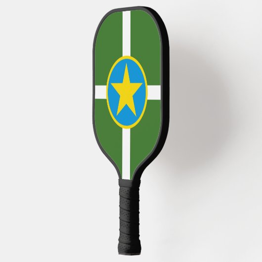 Flagge der Stadt Jackson, Mississippi Pickleball Schläger (Links)