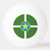 Flagge der Stadt Jackson, Mississippi Ping-Pong Ba Tischtennisball (Rückseite)