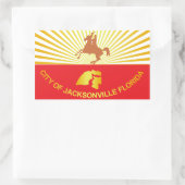 Flagge der Stadt Jacksonville Rechteckiger Aufkleber (Tasche)