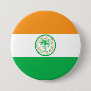 Flagge der Stadt Miami (Florida) Button