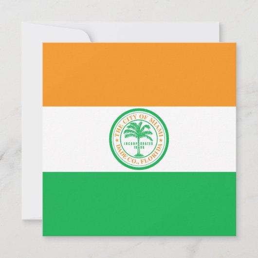 Flagge der Stadt Miami (Florida) Karte (Vorderseite)
