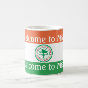 Flagge der Stadt Miami Kaffeetasse