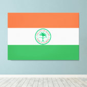 Flagge der Stadt Miami Leinwanddruck (Insitu (Holzboden))