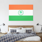 Flagge der Stadt Miami Leinwanddruck (Insitu (Schlafzimmer))