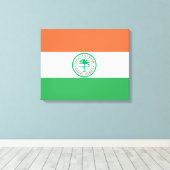 Flagge der Stadt Miami Leinwanddruck (Insitu (Holzboden))