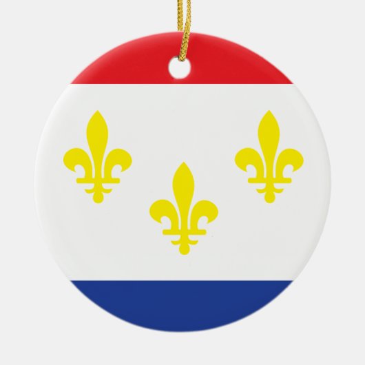 Flagge der Stadt New Orleans Keramikornament (Vorne)