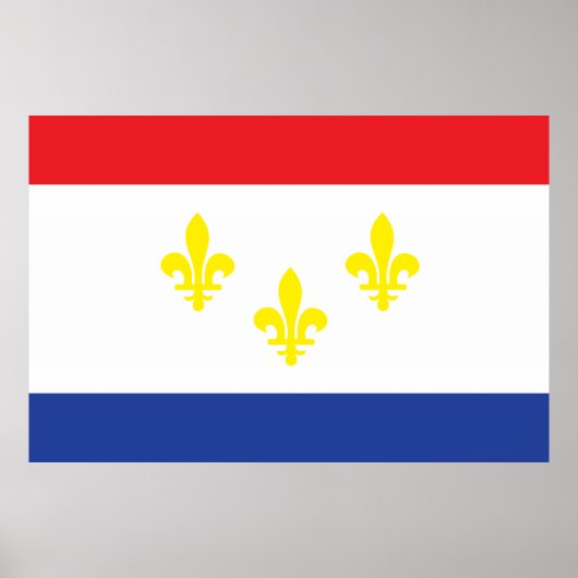 Flagge der Stadt New Orleans Poster (Vorne)