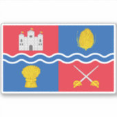 Flagge der Stadt Newbury Aufkleber (Vorderseite)