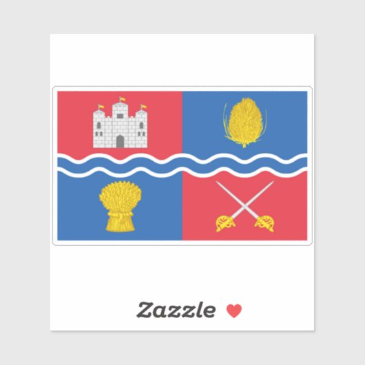 Flagge der Stadt Newbury Aufkleber (Blatt)