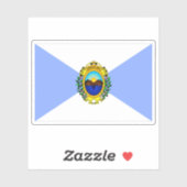 Flagge der Stadt Pisco, Peru Aufkleber (Blatt)