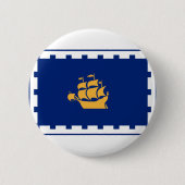 Flagge der Stadt Quebec Button (Vorderseite)