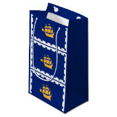 Flagge der Stadt Quebec kleine Geschenktasche Kleine Geschenktüte (Vorderseite Schrägansicht)