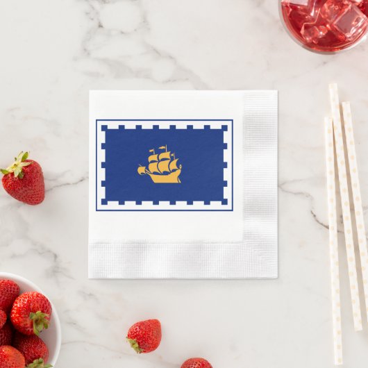 Flagge der Stadt Quebec Serviette (Beispiel)