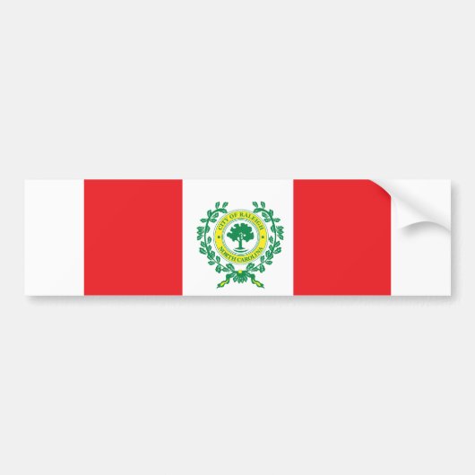 Flagge der Stadt Raleigh Autoaufkleber (Vorne)