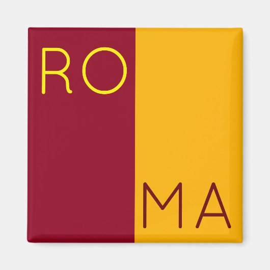 Flagge der Stadt Rom, Italien Magnet (Vorne)