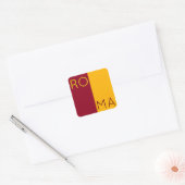 Flagge der Stadt Rom, Italien Quadratischer Aufkleber (Umschlag)