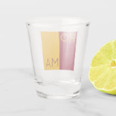 Flagge der Stadt Rom, Italien Schnapsglas (Rückseite)