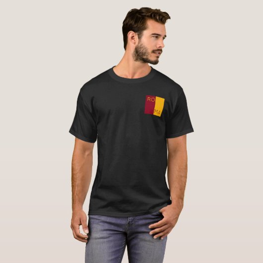 Flagge der Stadt Rom, Italien T-Shirt (Vorne ganz)