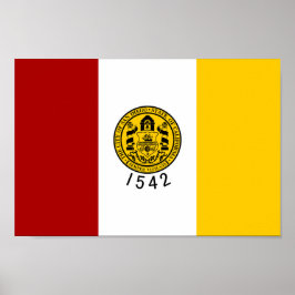 Flagge der Stadt San Diego Poster