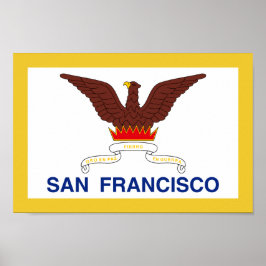 Flagge der Stadt San Francisco Poster