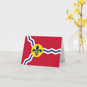 Flagge der Stadt St. Louis Karte (Gelbe Blume)