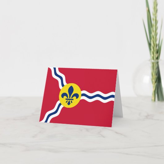 Flagge der Stadt St. Louis Karte (Vorderseite)