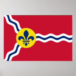 Flagge der Stadt St. Louis Poster