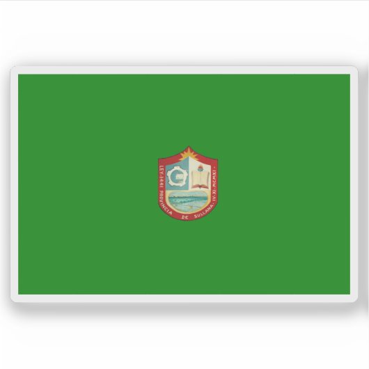 Flagge der Stadt Sullana, Peru Aufkleber (Vorderseite)