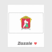 Flagge der Stadt Toluca de Lerdo, Mexiko Aufkleber (Blatt)