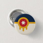 Flagge der Stadt Tulsa, Oklahoma State Button (Vorne & Hinten)