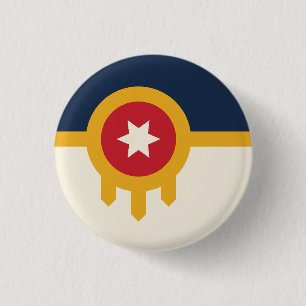 Flagge der Stadt Tulsa, Oklahoma State Button