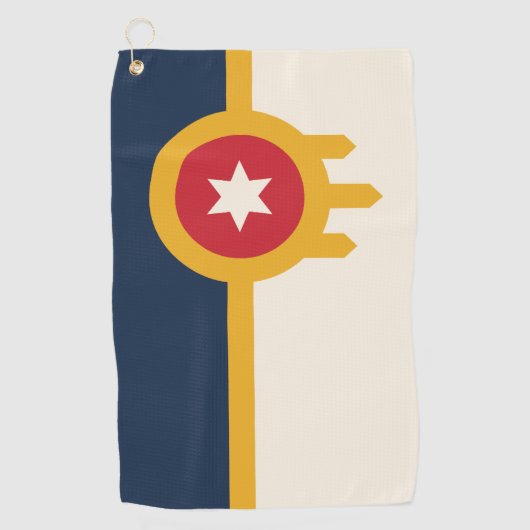 Flagge der Stadt Tulsa, Oklahoma State Golfhandtuch (Vorderseite)