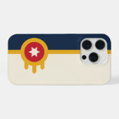 Flagge der Stadt Tulsa, Oklahoma State iPhone Hülle (Rückseite (Horizontal))