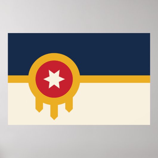 Flagge der Stadt Tulsa, Oklahoma State Poster (Vorne)
