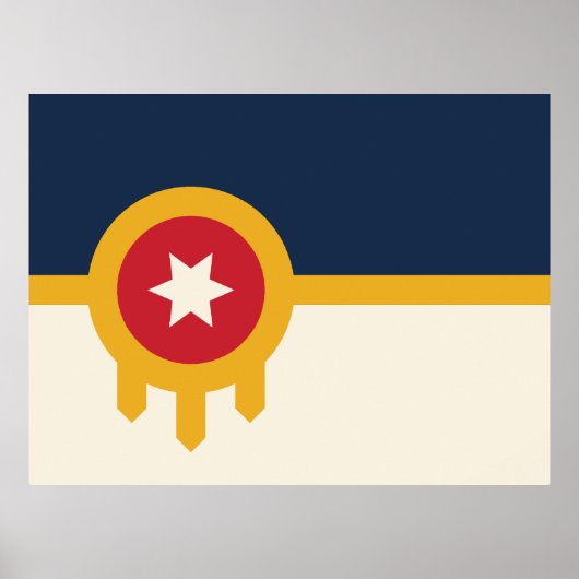 Flagge der Stadt Tulsa, Oklahoma State Poster (Vorne)