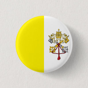 Flagge der Stadt Vatikanstadt Button