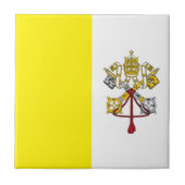 Flagge der Stadt Vatikanstadt Fliese (Vorderseite)