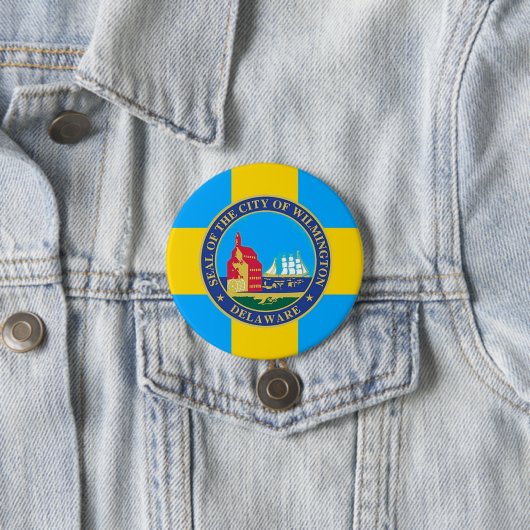 Flagge der Stadt Wilmington, Delaware Button (Beispiel)