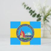 Flagge der Stadt Wilmington, Delaware Postkarte (Stehend Vorderseite)