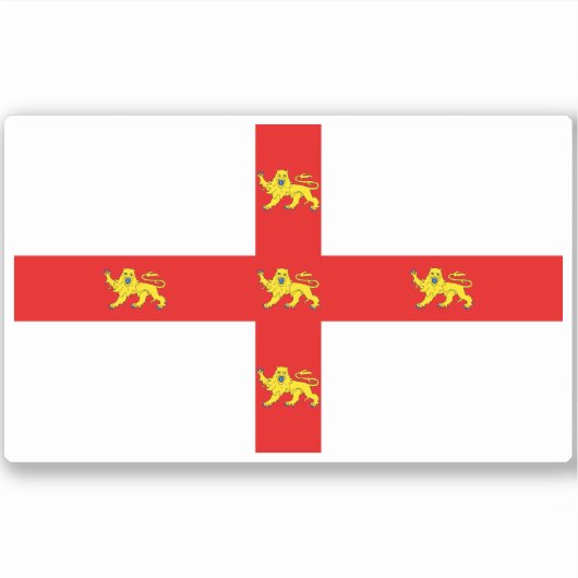 Flagge der Stadt York Aufkleber (Vorderseite)