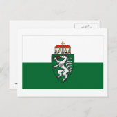 Flagge der Steiermark, Österreich Postkarte (Vorne/Hinten)